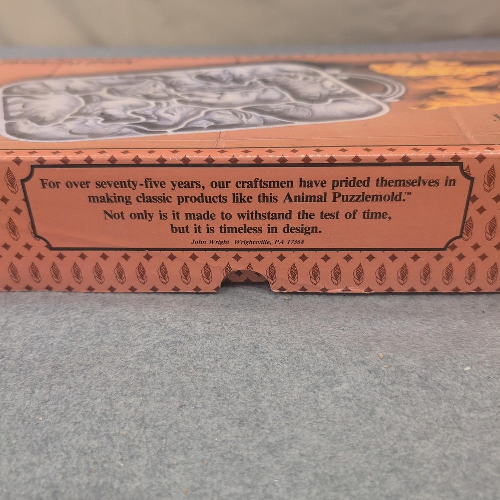 John Wright Classic Gourmet Animal Puzzlemold Cast Iron Baking Pan 73-002 USA - Picture 2 of 6